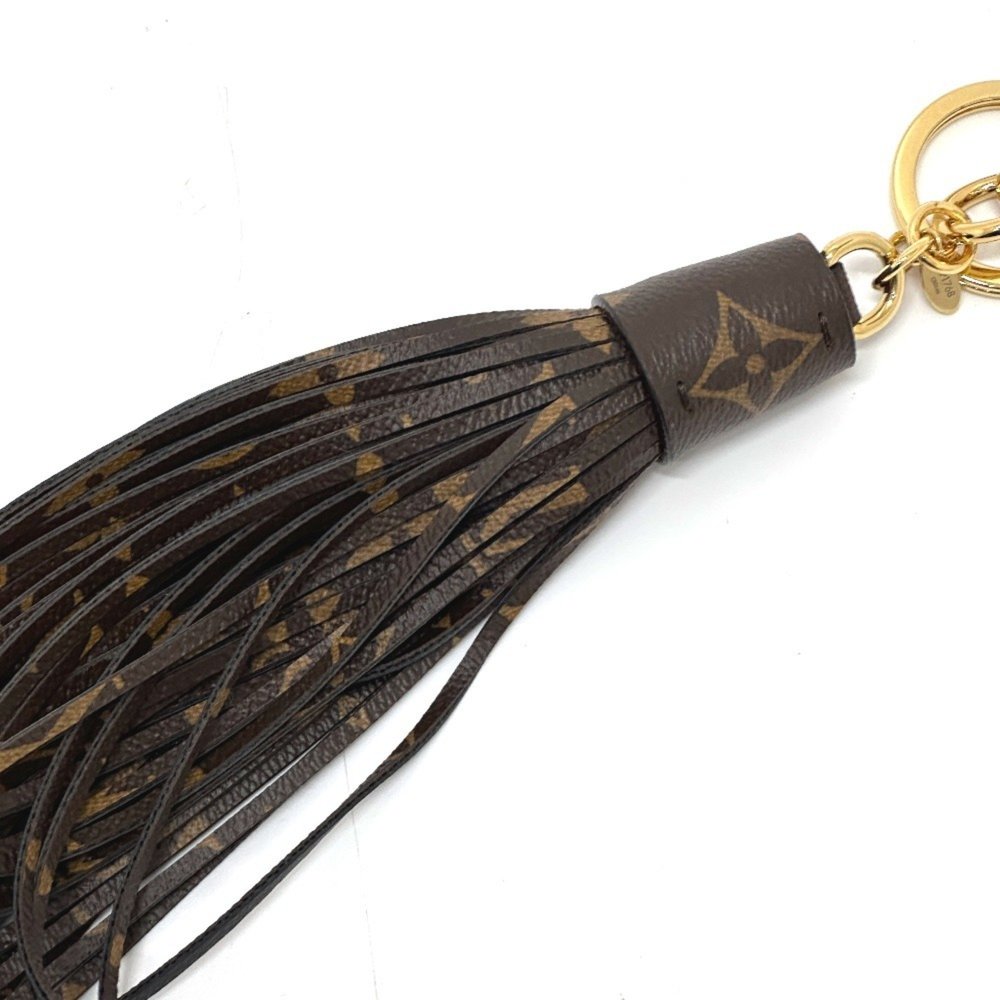 LOUIS VUITTON MP1768 Tassel Keychain Bag Charm Monogram Canvas Women's Brown - Picture 3 of 9